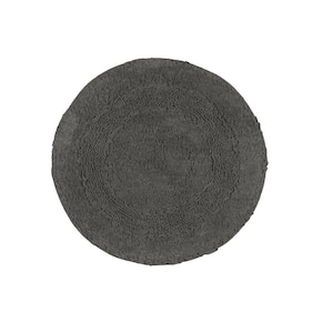 Radiant Collection 100% Cotton Bath Rugs Set, 22 in. Round, Gray