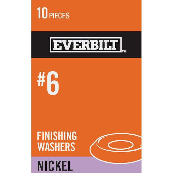 #6 Nickel-Plated Steel Finishing Washers (10-Pack)