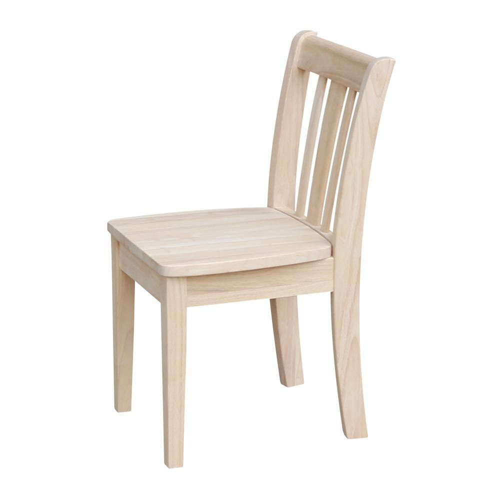 Eco-Friendly Parawood San Remo Juvenile Chairs, Unfinished - Set of 2