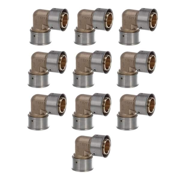 Viega PureFlow 1 in. x 1 in. Press Zero Lead Bronze 90° Elbow (10-pack)