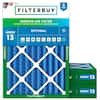 Filterbuy 18x24x4 Air Filter MERV 8 – 5-Pack, Electrostatically Charged Pleated HVAC Furnace Filter (Actual Size: 17.50" X 23.38" X 3.63")