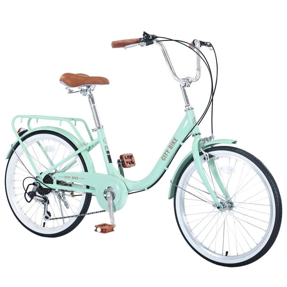 22 in. Girls Bike 7 Speed with Aluminium Alloy Frame in Green