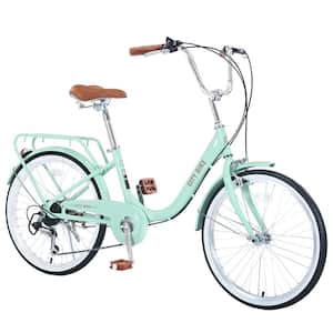 22 in. Girls' Bike 7 Speed with Aluminium Alloy Frame in Green
