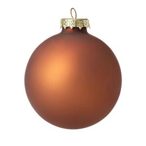 Whitehurst 4 In Chocolate Matte Glass Christmas Ornament 6 Pack The Home Depot