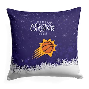 NBA Christmas 2023 Suns Printed Multi-Color 18 in x 18 in Throw Pillow