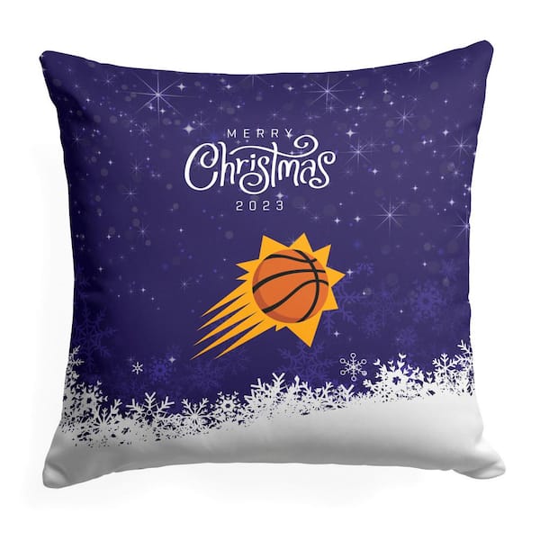 THE NORTHWEST GROUP NBA Christmas 2023 Suns Printed Multi-Color 18 in x 18 in Throw Pillow