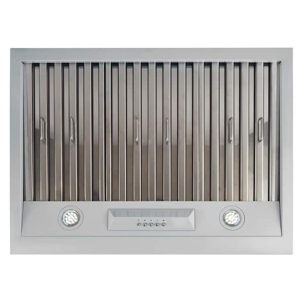 Classic Retro 30 in. 700 CFM Ducted Under Cabinet Range Hood with LED Lighting in Marshmallow White