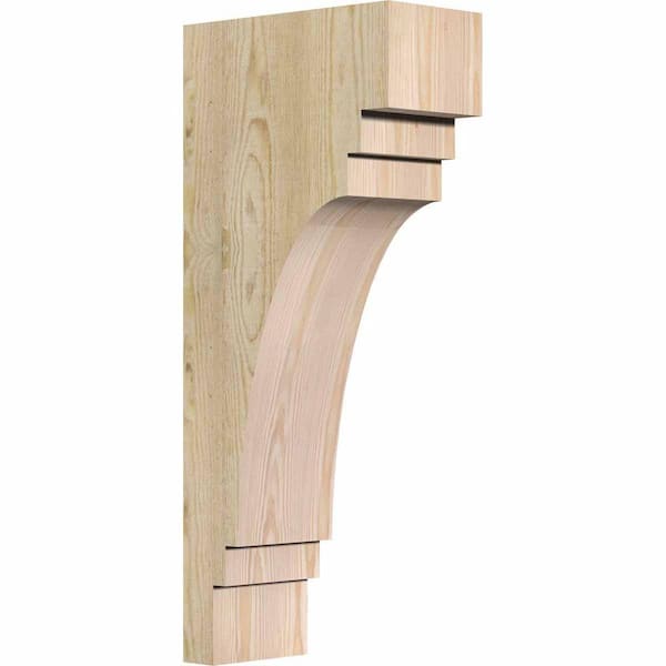 Ekena Millwork 6 in. x 12 in. x 28 in. Douglas Fir Pescadero Rough Sawn Corbel