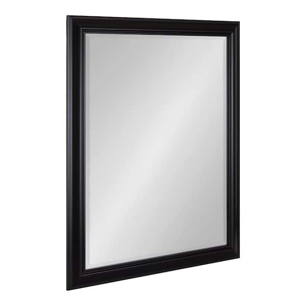 Kate and Laurel Dalat 26.00 in. W x 32.00 in. H Black Rectangle Traditional Framed Decorative Wall Mirror