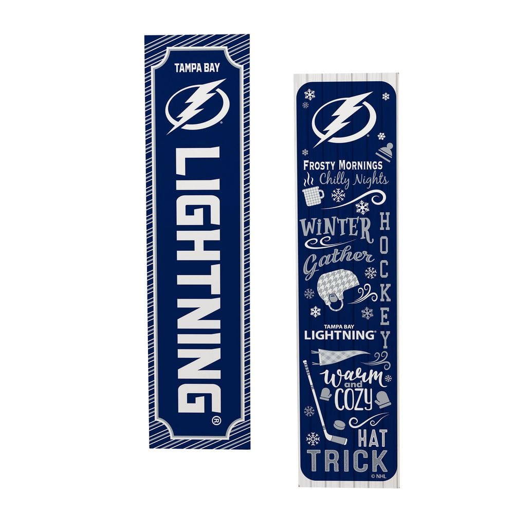 47 in. Double Sided Leaner Porch Sign, Tampa Bay Lightning, Winter Seasonal price history on PriceWatchPro