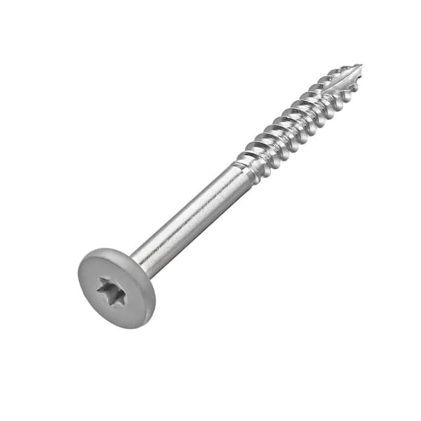 NewTechWood #9 x 1-7/8 in. Stainless Steel Star Drive Flat Undercut Composite Fascia Screw Westminster in Gray (100-Pack)