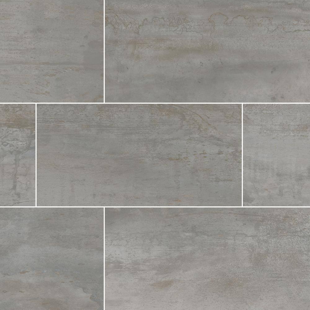 Metallic Steel 12 in. x 24 in. Matte Porcelain Stone Look Floor and Wall Tile (672 sq. ft./Pallet) price history on PriceWatchPro