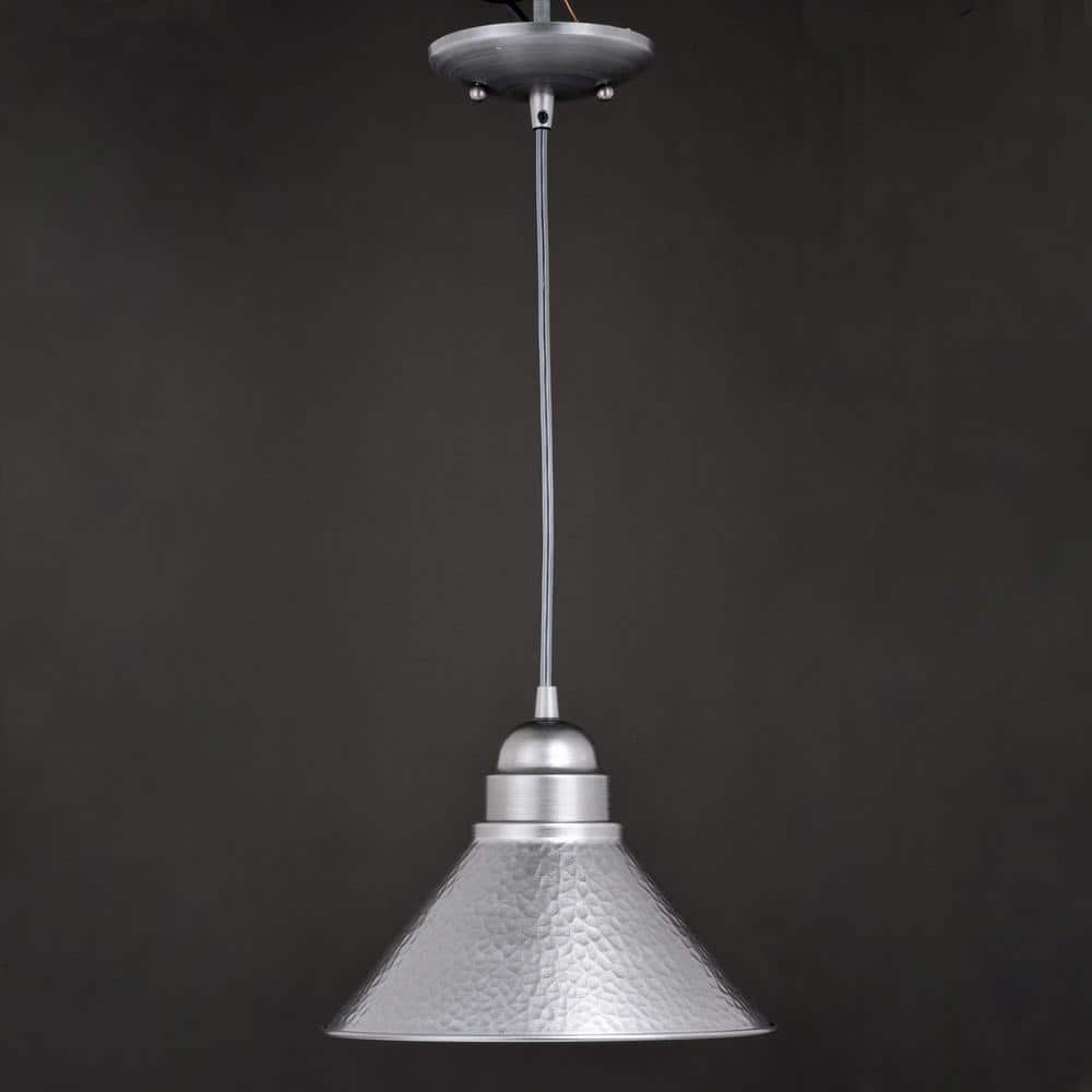 Aged Iron and Gold Farmhouse 10" Outdoor Pendant Light
