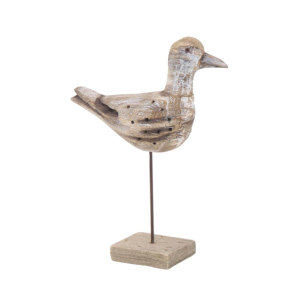 Coastal Charm Distressed Wood Bird Sculptures - Set of 3
