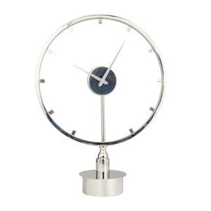 Silver Stainless Steel Modern Analog Clock
