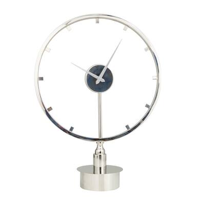 Silver Stainless Steel Modern Clock