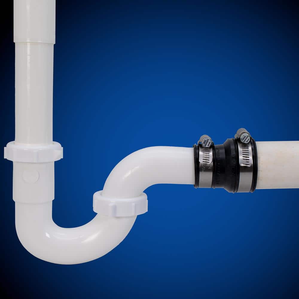 Fernco Schedule 40 1-1/2 in. PVC Hub Connector with Stainless Steel Clamps