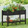 LUE BONA Raised Garden Bed, Elevated Wood Planter Box Stand for Backyard, Patio, Balcony-Black DPTHD23002-2