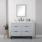 Silverleaf 42 in. W x 19 in. D x 35 in. H Single Sink Bath Vanity in Pearl Gray with White Cultured Marble Top