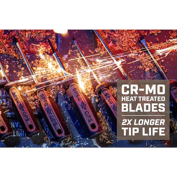 Screwdriver Set, Phillips and Slotted, Magnetic Tip, Cr-Mo Steel Shaft (6-Piece)