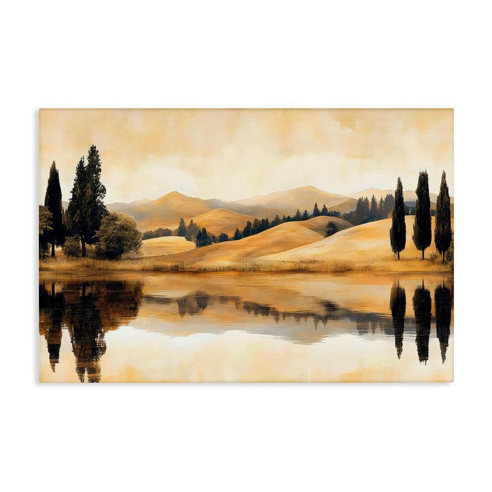 Reflective Fields View by LSR Creative Studio 1-Piece Unframed Nature Graphic Art Print 30 in. x 45 in. price history on PriceWatchPro
