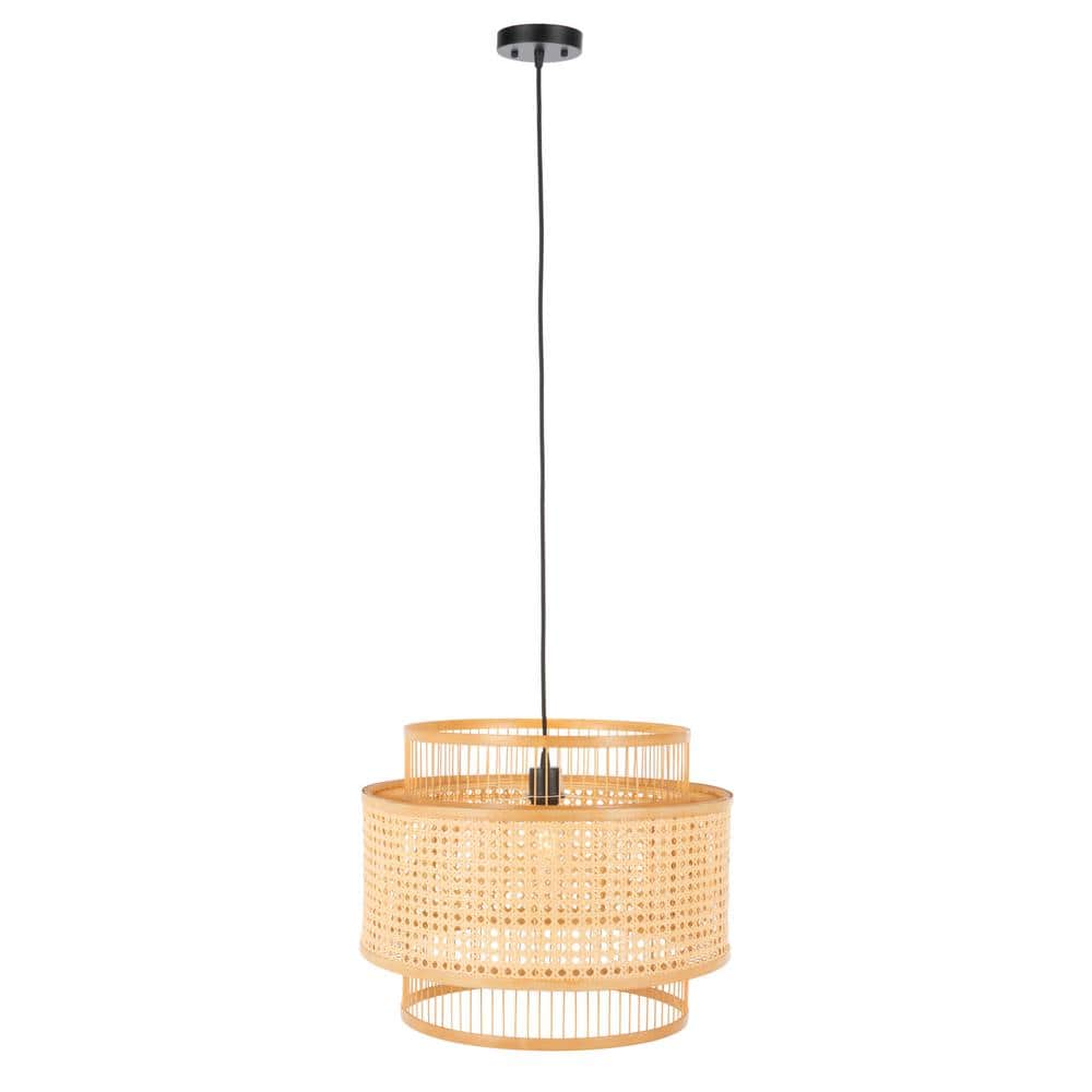 Triela Artisanal Woven Rattan 20" LED Pendant Light