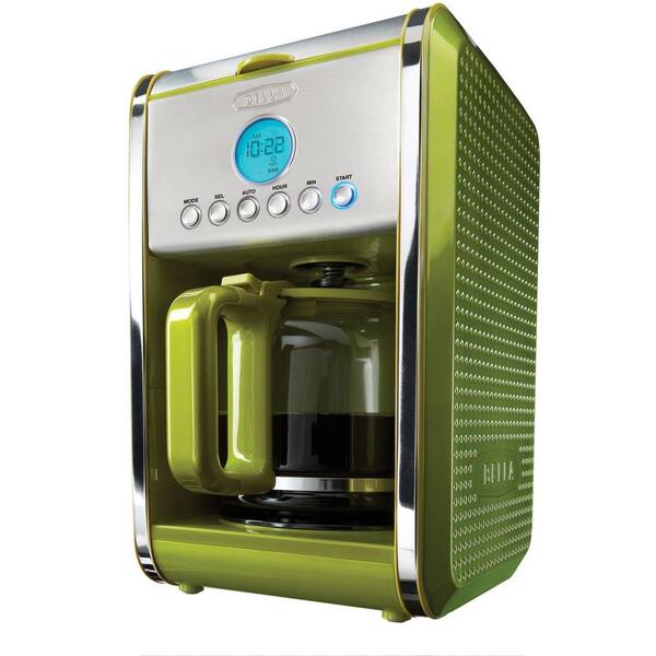 Bella Dots Programmable 12-Cup Coffee Maker in Green