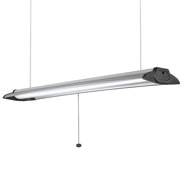 Commercial Electric 4 ft. 96-Watt Equivalent High Output 5500 Lumens Integrated LED Black Gray High Bay Light Linkable 4000K Bright White