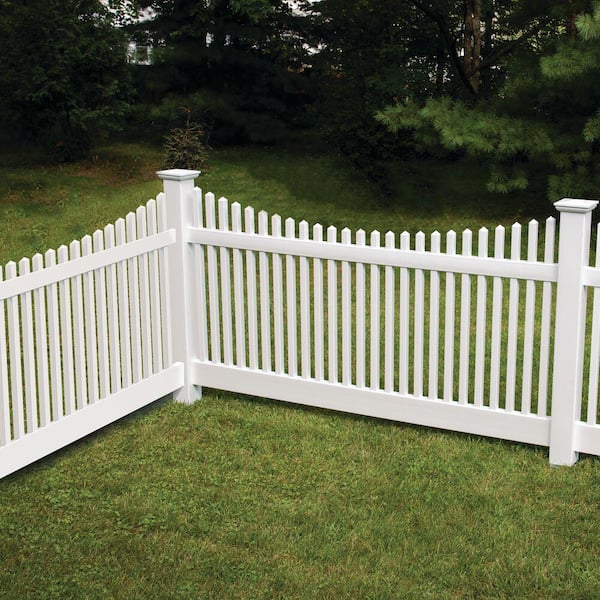 5 in. x 5 in. x 7 ft. White Vinyl Fence Corner Post (B)