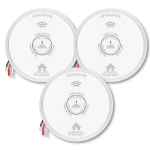 Hardwired Smoke and Carbon Monoxide Detector 10-Year Battery Backup Combo Alarm with Interconnect 3-Pack