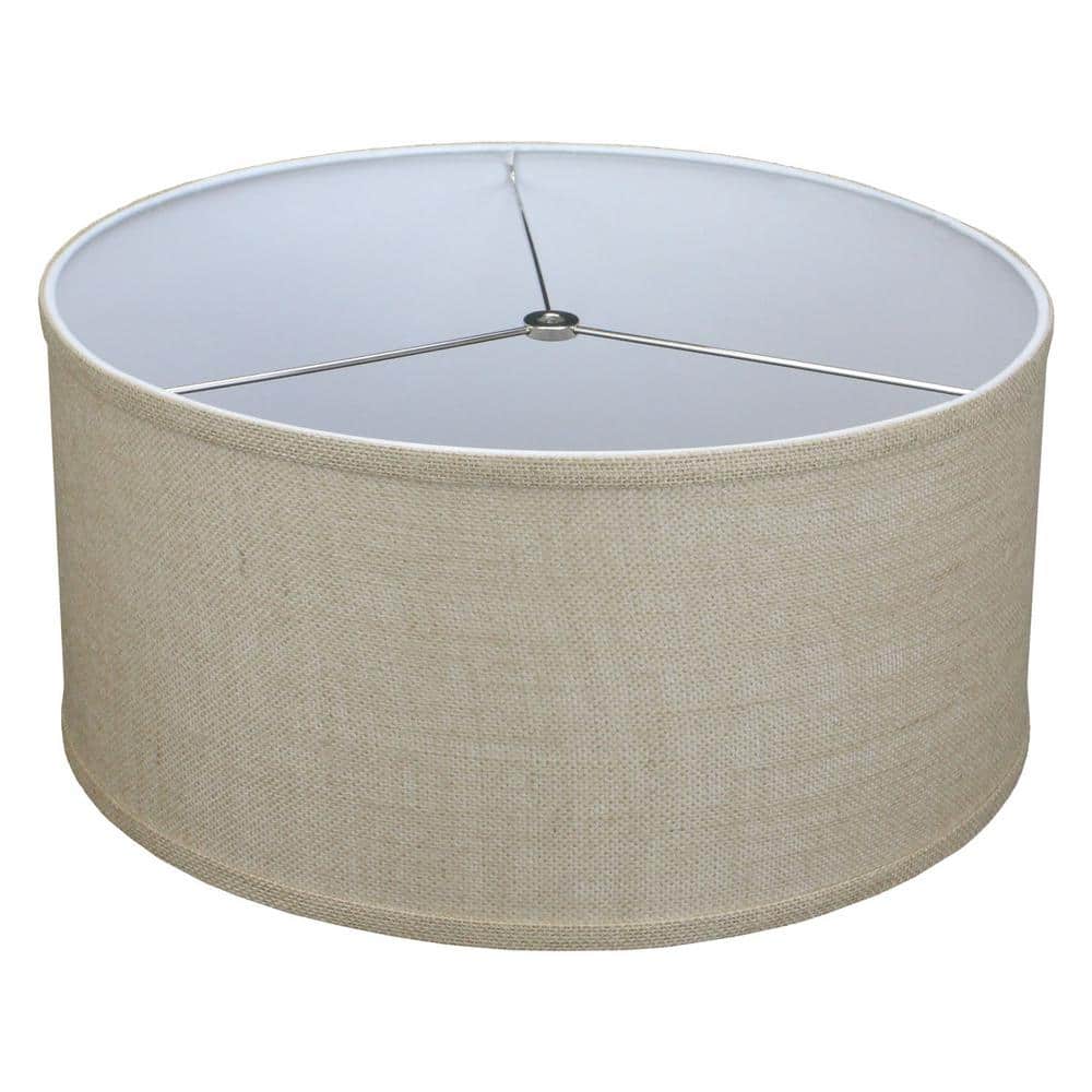 17 in. W x 8 in. H Burlap Natural/Nickel Hardware