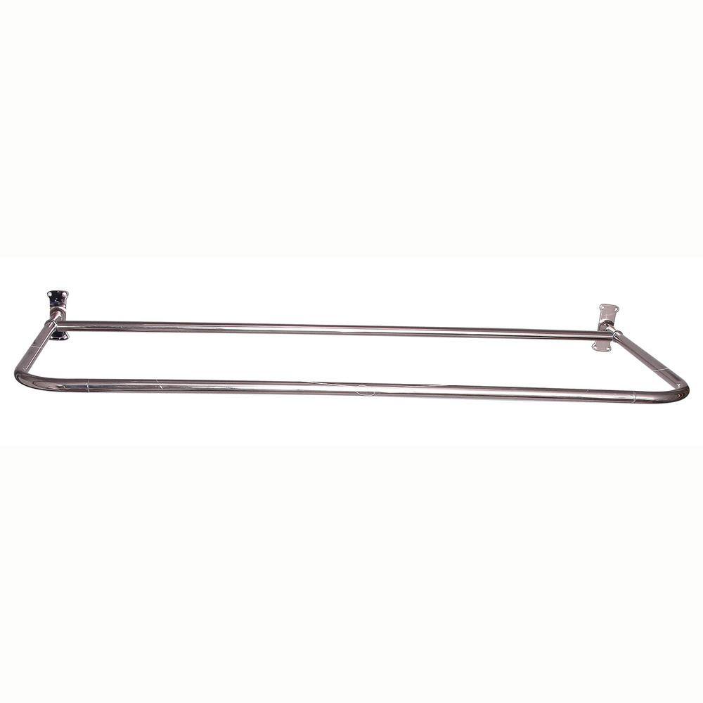 Polished Nickel Wall Mounted Clawfoot Tub Faucet with Showerhead