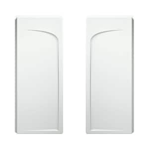 Ensemble 1-1/4 in. x 34 in. x 72-1/2 in. 2-piece Direct-to-Stud Shower End Wall Set in White