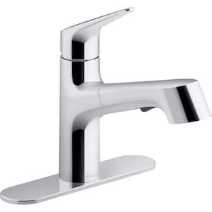 Vin Single-Handle Pull-Out Sprayer Kitchen Faucet in Polished Chrome