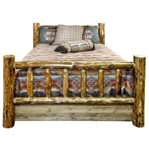 Montana Woodworks Glacier Country, Montana Queen White Bookcase Storage Bed