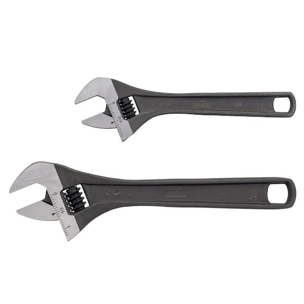 6 in. and 10 in. Adjustable Wrench Set (2-Piece)