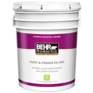 5 gal. Deep Base Eggshell Enamel Low Odor Interior Paint and Primer in One