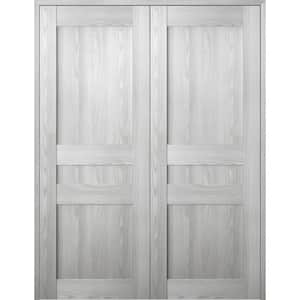 Vona 07 2R 36 in. x 80 in. Both Active Ribeira Ash Wood Composite Double Prehung Interior Door