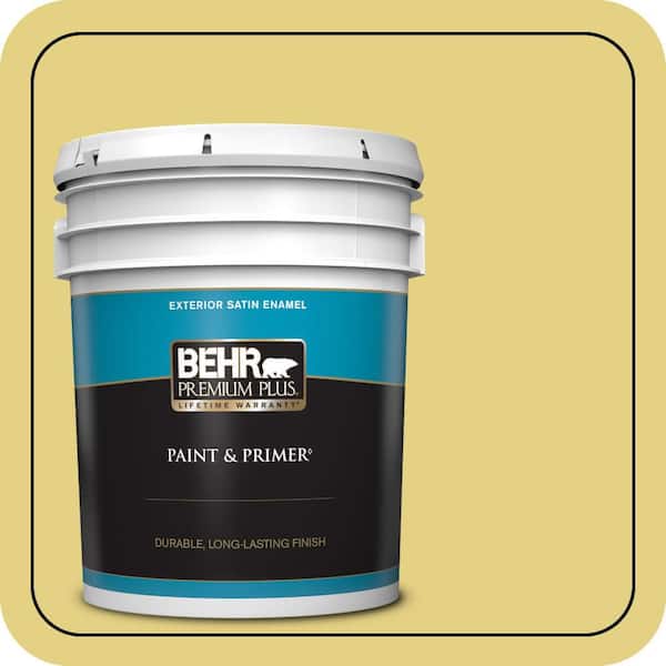 BEHR PREMIUM PLUS 5 gal. #P330-4 Starfruit Satin Enamel Exterior Paint & Primer