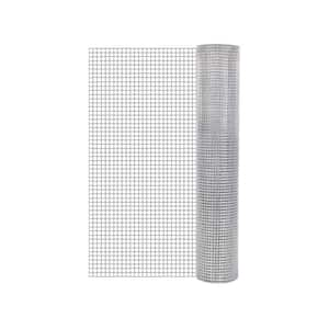 48 in. x 100 ft. Silver Galvanized Steel Vinyl Coated Hardware Cloth, 23-Gauge Chicken Wire Fencing for Garden Fencing