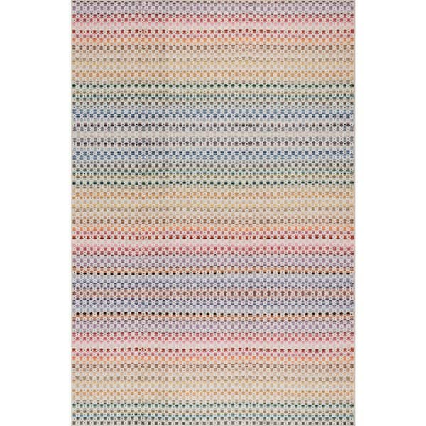 Poppy Machine Washable Multi 3 ft. x 5 ft. Indoor Area Rug