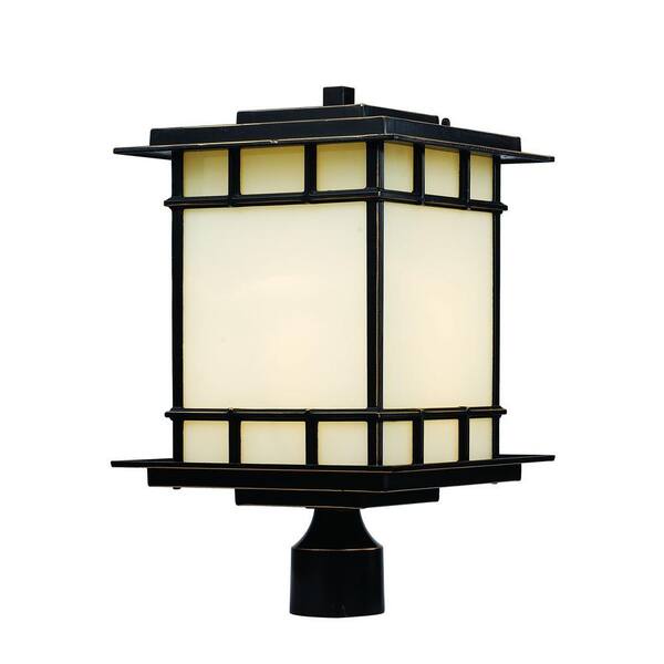 Bel Air Lighting 1-Light Rubbed Oil Bronze Outdoor Chateau View Post Lantern