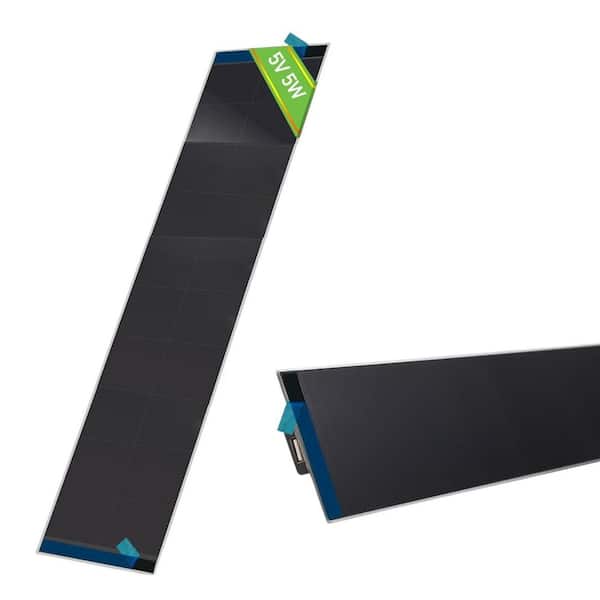 Small Solar Panel Charger 5V 5.5W with High Performance Monocrystalline for Blinds Windows Doorbell Security Camera