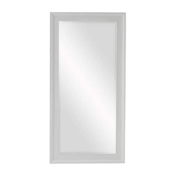 HomeRoots 39.37 in. W x 78.74 in. H Wood White Door Mirror