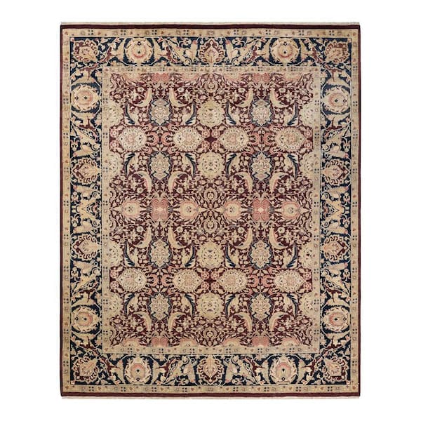 Solo Rugs Mogul One-of-a-Kind Traditional Red 8 ft. 1 in. x 9 ft. 10 in. Floral Area Rug