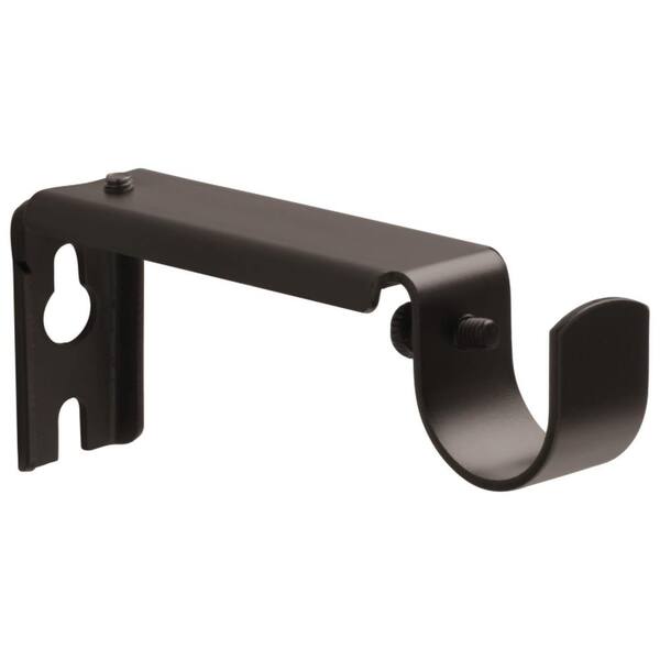 3 4 In Cafe Curtain Rod Brackets, Home Depot Double Curtain Rod Brackets