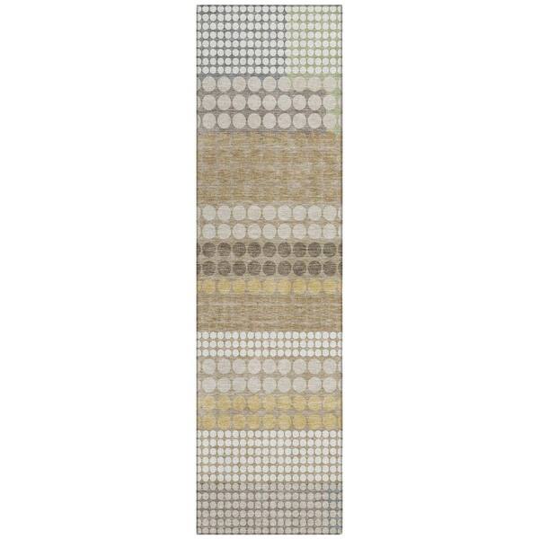 Chantille Machine Washable Indoor/Outdoor Abstract ACN2445 Beige 2 ft. x 7 ft. Runner Rug