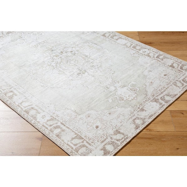 Our PNW Home Rainier Traditional Light Gray 3 ft. x 10 ft. Indoor Machine-Washable Area Rug