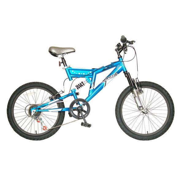 Mantis Zero Full Suspension Kid's Bike, 20 in. Wheels, 15 in. Frame, Boy's Bike in Blue