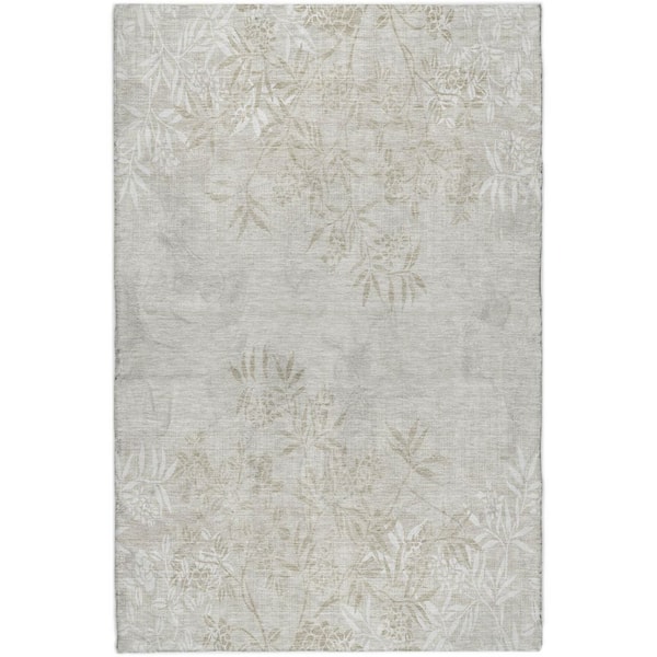 Dream Shag Premium Machine Washable Abstract ADS673 Beige 10 ft. x 14 ft. Area Rug